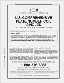 Scott U.S. Plate Number Coil Singles Supplement 2022