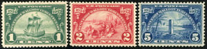 U.S. #614-16 Huguenot-Walloon Tercentenary Issue 1924 MNH