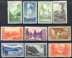 U.S. #740-49 National Parks Issue MNH