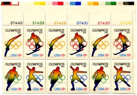 U.S. #1698a Winter Olympics PNB of 12