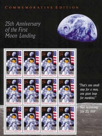 U.S.  #2841 Moon Landing Pane of 12