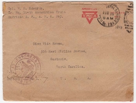 American YMCA AEF Censored Cover