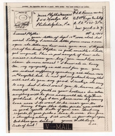 V Mail Cover 11 Oct 1944