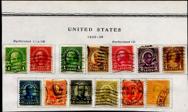 U.S. #578-79, #581-91 Issues of 1923-26, Used