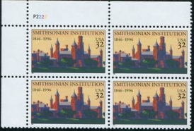 U.S. #3059 Smithsonian Institution PNB of 4