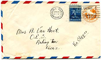 Hawaii to Texas via Clipper 1940