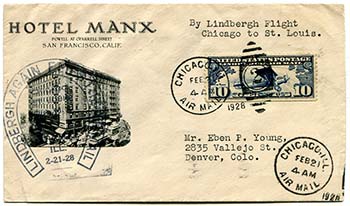 Lindbergh Again Flies The Air Mail 1928