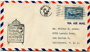 Trans-Canada Airmail Montreal - Chicago