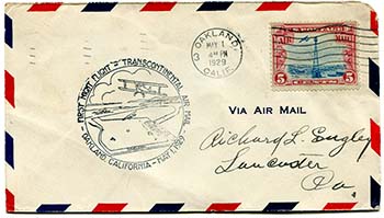 Oakland - Lancaster First Night Flight 1929
