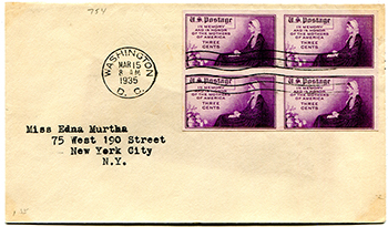 U.S. #754 block FDC