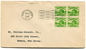 U.S. #730 block FDC