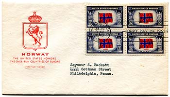 U.S. #911 block FDC