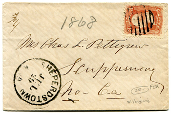 Sheperdstown, W. VA Cover with #65