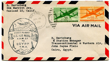 Newark, N.J. Cover with MISSENT marking