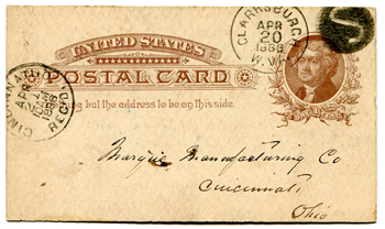 Postal Card with Negative S