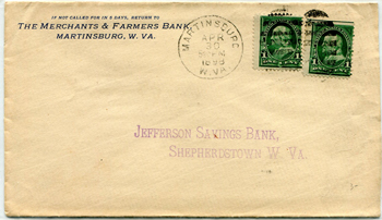 Martinsburg, W. VA. 1898 Cover