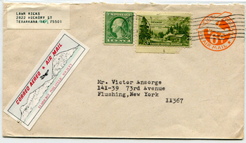 Texarkana Airmail Cover - Modern era
