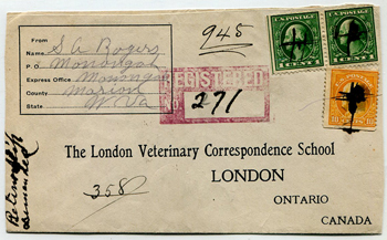 Marion, W.VA Cover to Canada - 1914