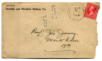 E. Radford & Kenona Railroad Cover - 1897