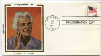 Barbara Bush Cachet for 1981 Inauguration