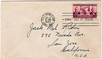 Panama Canal FDC USS Charleston