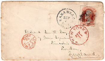 U.S. #148 on Cover to London