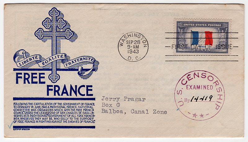 U.S. #915 France FDC