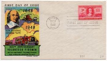 U.S. #971 Volunteer Firemen-Fluegel FDC
