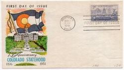 U.S. #1001 Colorado Statehood-Fluegel FDC
