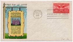 U.S. #C40 6c Alexandria Bicentennial-Fluegel FDC