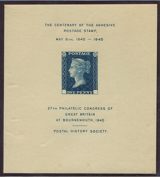 27th Philatelic Congress Souvenir Sheet