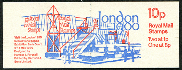 Great Britain #BK227, contains Booklet Pane #MH64b