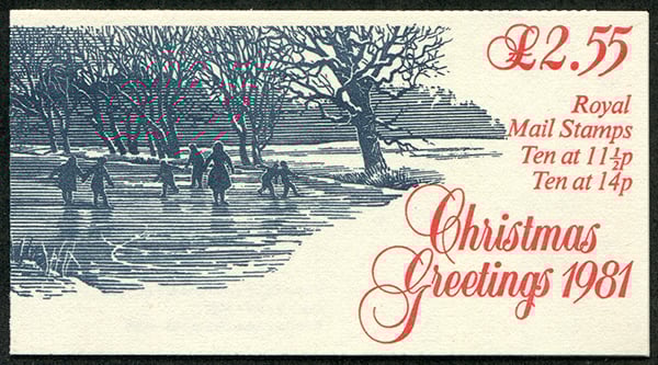 Great Britain #BK826 - Christmas Skating Scene #MH86c