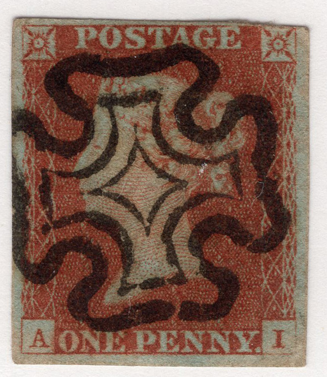 Great Britain #3 with Maltese Cross Cancel