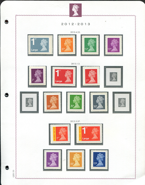 Great Britain Machin Heads 1997-2012
