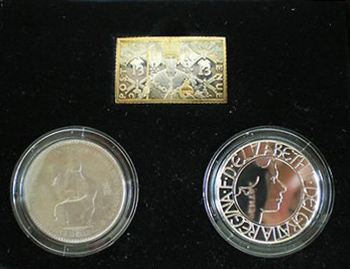 The Coronation Anniversary Ingot and Crown Set
