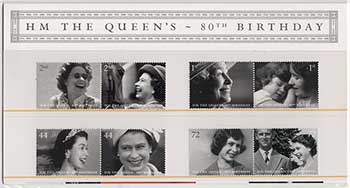 Great Britain #2364-71 - HM The Queen&#39;s 80th Birthday