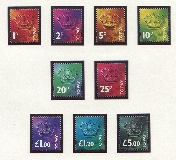 Great Britain #J104-112 Postage Dues