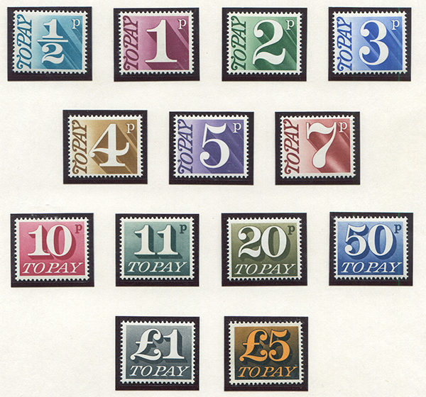Great Britain #J79-91 Postage Dues
