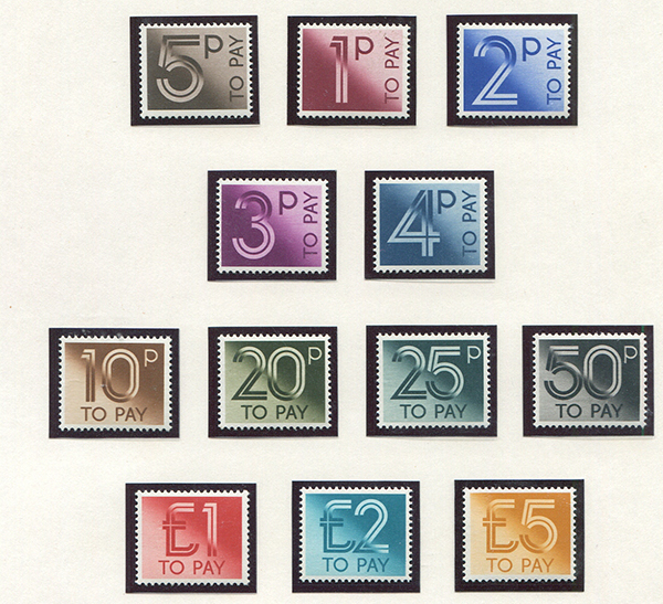 Great Britain #J92-103 Postage Dues