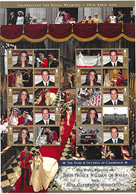 Isle of Mann #1435c  Pane of 20, Royal Wedding, pane of 10 setenant pairs