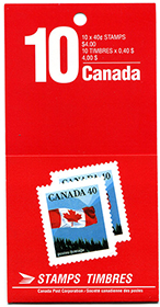 Canada #BK124 Flag Over Mountains