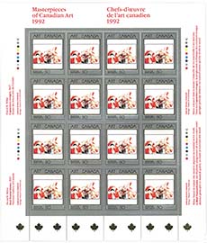 Canada #1419 Canada Art Masterpeices 1992 pane
