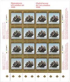Canada #1602 Canada Art Masterpeices 1996 pane of 20