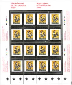 Canada #1800 Canada Art Masterpeices 1999 pane