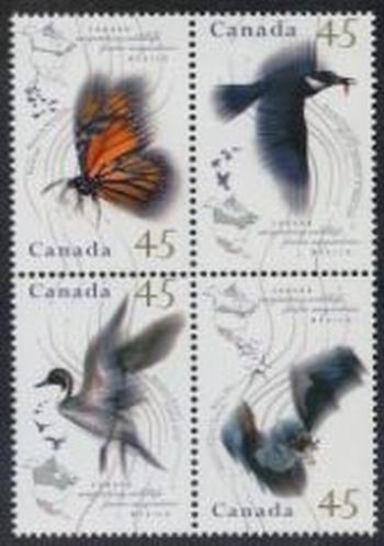 Canada #1566a Block of 4