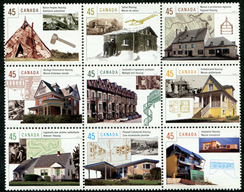Canada #1755a Block of 9