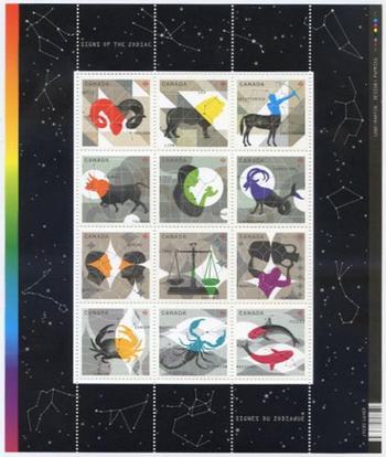 Canada #2448 Signs of the Zodiak, Sheet of 12