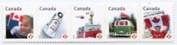 Canada #2499-2503 Canadian Flag issue of 2012