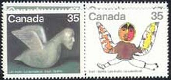 Canada #867a, 869a Eskimo Art MNH
